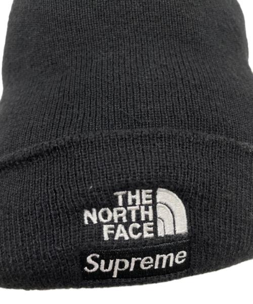 THE NORTH FACE（ザ ノース フェイス）THE NORTH FACE (ザ ノース フェイス) SUPREME (シュプリーム) ニット帽 ブラックの古着・服飾アイテム