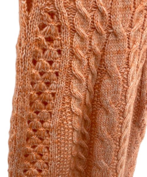 Mame Kurogouchi（マメクロゴウチ）Mame Kurogouchi (マメクロゴウチ) ノースリーブニットワンピース オレンジ サイズ:１の古着・服飾アイテム