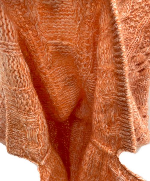 Mame Kurogouchi（マメクロゴウチ）Mame Kurogouchi (マメクロゴウチ) ノースリーブニットワンピース オレンジ サイズ:１の古着・服飾アイテム