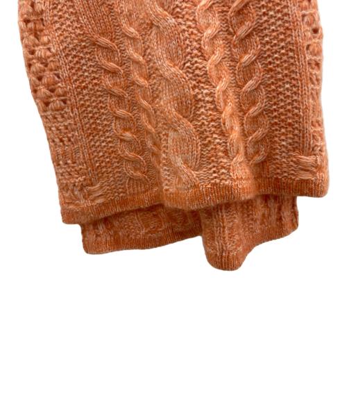 Mame Kurogouchi（マメクロゴウチ）Mame Kurogouchi (マメクロゴウチ) ノースリーブニットワンピース オレンジ サイズ:１の古着・服飾アイテム