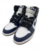 NIKEナイキ）の古着「ハイカットスニーカー」｜ネイビー×ホワイト