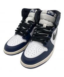 NIKE（ナイキ）の古着「ハイカットスニーカー」｜ネイビー×ホワイト