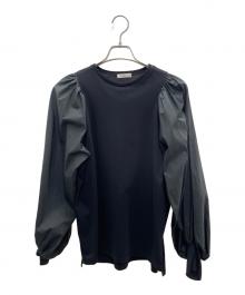 YORI（ヨリ）の古着「ボリュームパフスリーブブラウス」｜ブラック