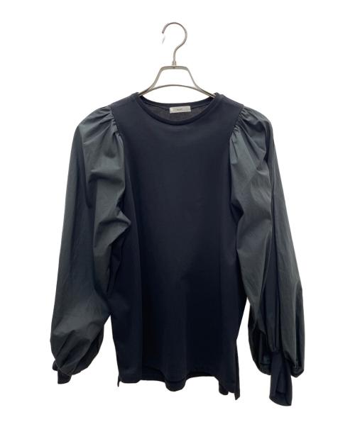 YORI（ヨリ）YORI (ヨリ) ボリュームパフスリーブブラウス ブラック サイズ:Fの古着・服飾アイテム