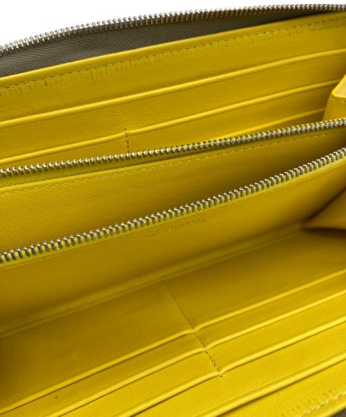 CELINE（セリーヌ）CELINE (セリーヌ) 2つ折り財布 グレー×イエローの古着・服飾アイテム