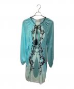 Emilio Pucciエミリオ プッチ）の古着「シルクブラウス」｜スカイブルー