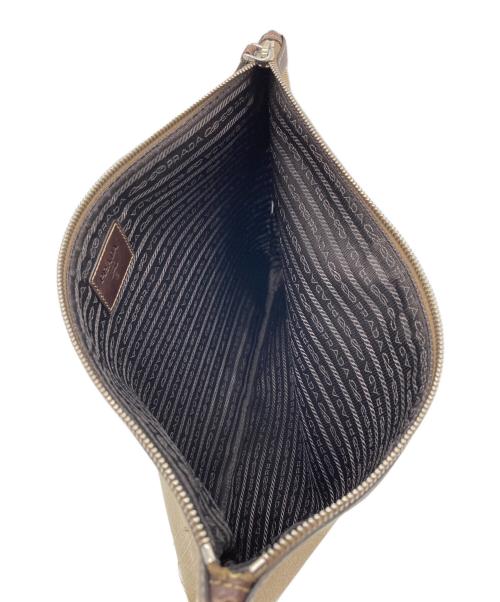 PRADA（プラダ）PRADA (プラダ) クラッチバッグ ブラウンの古着・服飾アイテム