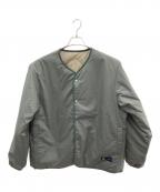 nanamica×Palace Skateboardsナナミカ×パレス スケートボーズ）の古着「リバーシブルダウンカーディガン」｜グリーン×ベージュ