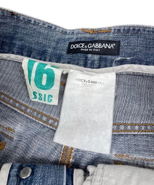 DOLCE & GABBANA（ドルチェ＆ガッバーナ）DOLCE & GABBANA (ドルチェ＆ガッバーナ) ダメージデニムパンツ ネイビー サイズ:28cmの古着・服飾アイテム
