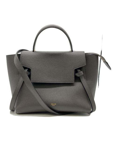 CELINE（セリーヌ）CELINE (セリーヌ) CELINE マイクロベルトバック 角若干のスレコバ割れ有 グレーの古着・服飾アイテム