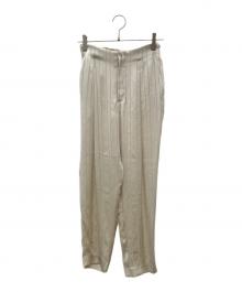 Adam et Rope（アダム エ ロペ）の古着「サテンテーパードパンツ」｜ベージュ