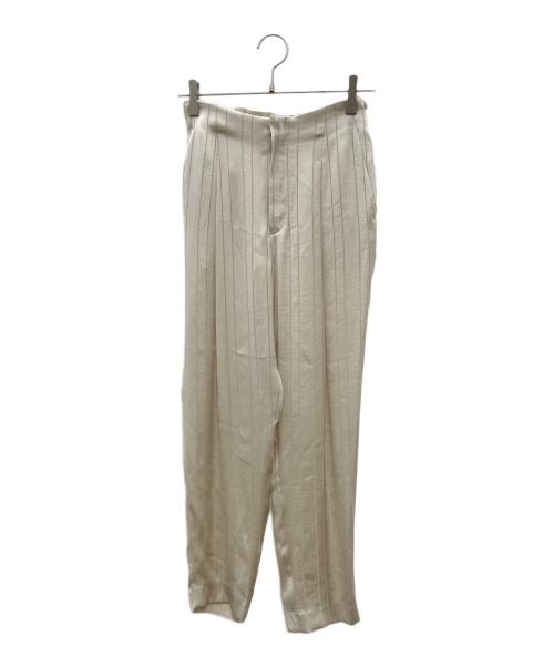 Adam et Rope（アダム エ ロペ）Adam et Rope (アダム エ ロペ) サテンテーパードパンツ ベージュ サイズ:Free 未使用品の古着・服飾アイテム