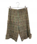 PLEATS PLEASEプリーツプリーズ）の古着「プリーツ加工キュロットパンツ」｜ブラウン