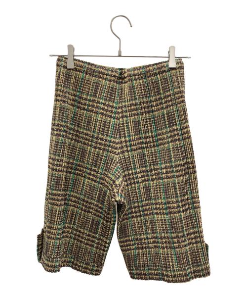 PLEATS PLEASE（プリーツプリーズ）PLEATS PLEASE (プリーツプリーズ) プリーツ加工キュロットパンツ ブラウン サイズ:3の古着・服飾アイテム