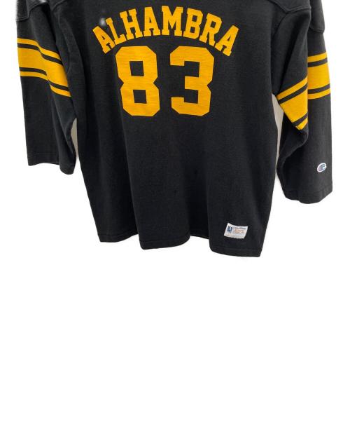 Champion（チャンピオン）Champion (チャンピオン) フットボールTシャツ ブラック サイズ:Mの古着・服飾アイテム
