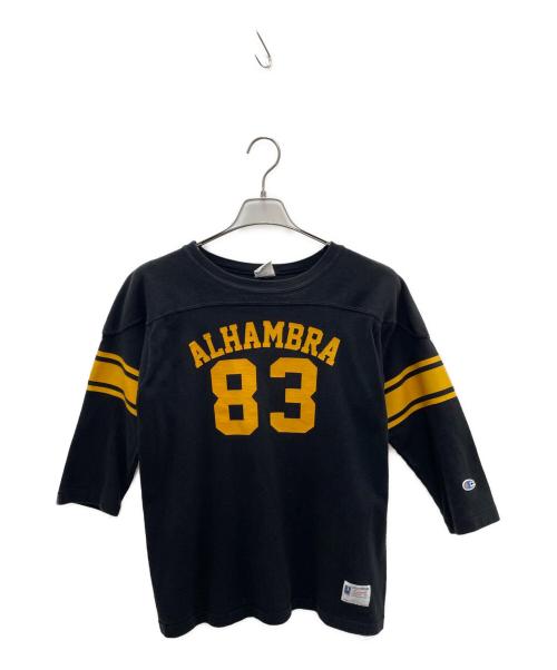 Champion（チャンピオン）Champion (チャンピオン) フットボールTシャツ ブラック サイズ:Mの古着・服飾アイテム