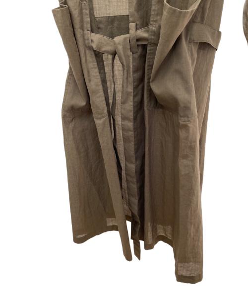 YOHJI YAMAMOTO（ヨウジヤマモト）YOHJI YAMAMOTO (ヨウジヤマモト) ラミーサージカルガウン ブラウン サイズ:XSの古着・服飾アイテム