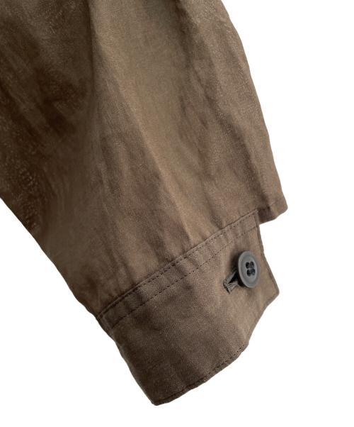 YOHJI YAMAMOTO（ヨウジヤマモト）YOHJI YAMAMOTO (ヨウジヤマモト) ラミーサージカルガウン ブラウン サイズ:XSの古着・服飾アイテム