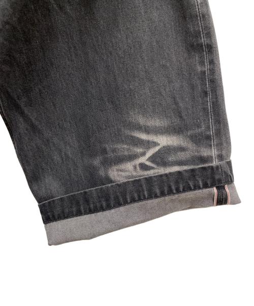 MAISON SPECIAL（メゾンスペシャル）MAISON SPECIAL (メゾンスペシャル) フロントデザインハイパーワイドデニムラップパンツ ブラック サイズ:01の古着・服飾アイテム