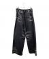 MAISON SPECIAL (メゾンスペシャル) フロントデザインハイパーワイドデニムラップパンツ ブラック サイズ:01：8000円