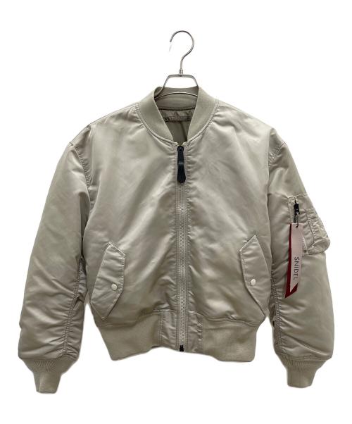 Snidel（スナイデル）Snidel (スナイデル) ALPHA (アルファ) MA-1ジャケット ベージュ サイズ:Sの古着・服飾アイテム