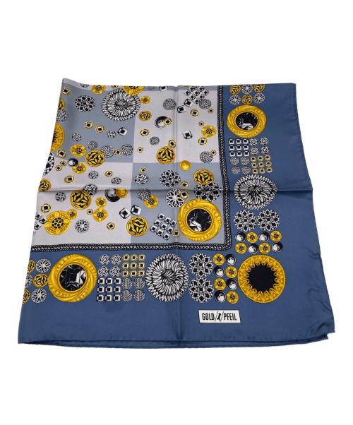 Gold Pfeil（ゴールドファイル）Gold Pfeil (ゴールドファイル) シルクスカーフ ネイビーの古着・服飾アイテム