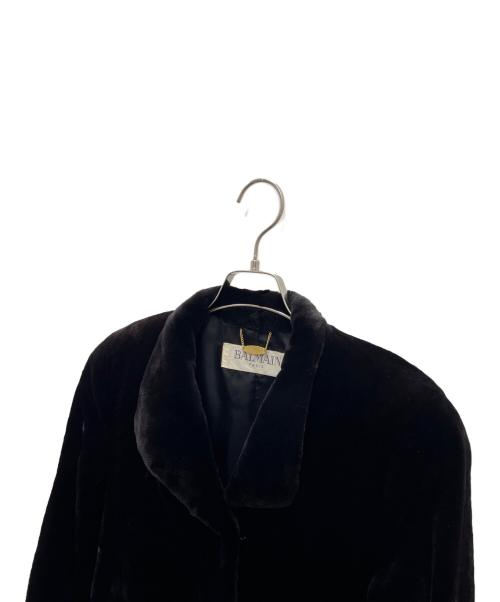BALMAIN（バルマン）BALMAIN (バルマン) ミンクコート ブラック サイズ:-の古着・服飾アイテム