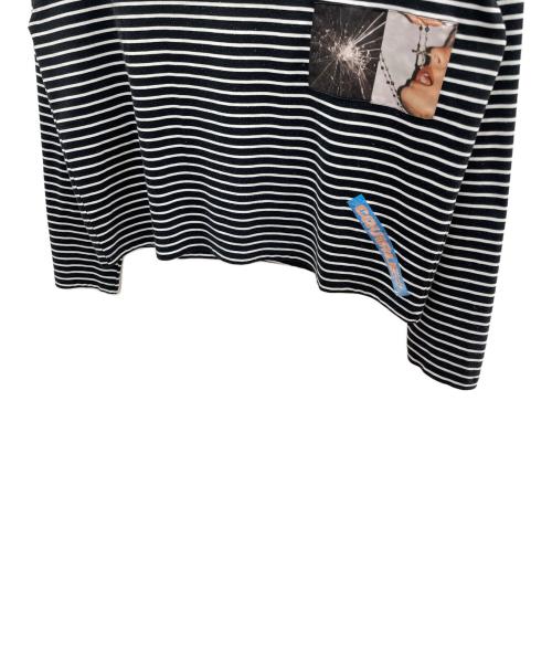 CAVIALE（カヴィアーレ）CAVIALE (カヴィアーレ) ロングスリーブカットソー ブラック×ホワイト サイズ:Mの古着・服飾アイテム