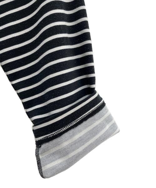 CAVIALE（カヴィアーレ）CAVIALE (カヴィアーレ) ロングスリーブカットソー ブラック×ホワイト サイズ:Mの古着・服飾アイテム