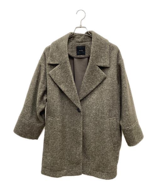 Spick and Span（スピック＆スパン）Spick and Span (スピックアンドスパン) Wスライバーヘリンボーンミドルコート ブラウン サイズ:36の古着・服飾アイテム