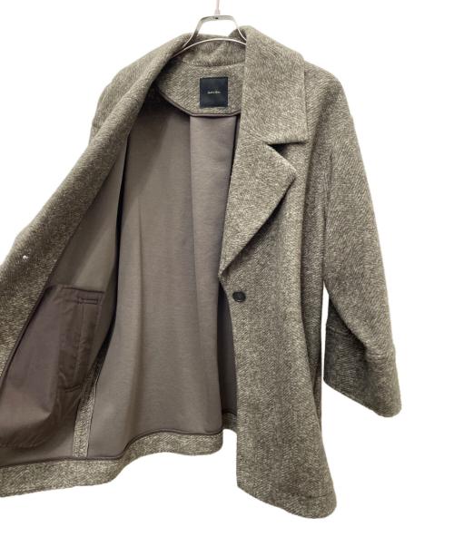 Spick and Span（スピック＆スパン）Spick and Span (スピックアンドスパン) Wスライバーヘリンボーンミドルコート ブラウン サイズ:36の古着・服飾アイテム