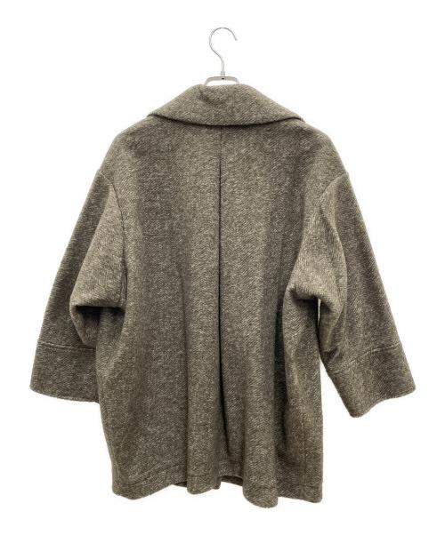 Spick and Span（スピック＆スパン）Spick and Span (スピックアンドスパン) Wスライバーヘリンボーンミドルコート ブラウン サイズ:36の古着・服飾アイテム