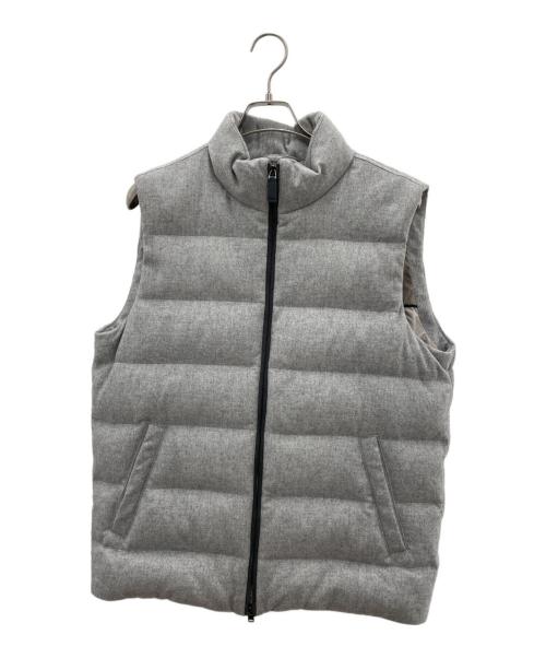HERNO（ヘルノ）HERNO (ヘルノ) カシミヤ・シルクダウンベスト ライトグレー サイズ:52の古着・服飾アイテム