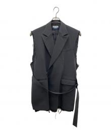 MAISON SPECIAL（メゾンスペシャル）の古着「カットオフ ピークドラペル タイロッケン ジレ」｜グレー