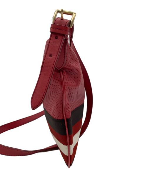 BALLY（バリー）BALLY (バリー) パンチングショルダーバッグ レッドの古着・服飾アイテム