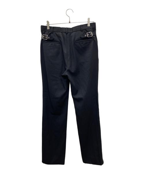 JOHN LAWRENCE SULLIVAN（ジョン ローレンス サリバン）JOHN LAWRENCE SULLIVAN (ジョン ローレンス サリバン) サイドジップ ウールギャバジン パンツ ブラック サイズ:46の古着・服飾アイテム