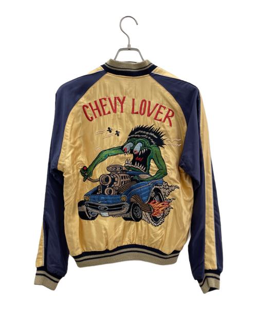 TAILOR 東洋（テーラー東洋）TAILOR 東洋 (テーラー東洋) リバーシブルスカジャン イエロー×ピンク サイズ:Mの古着・服飾アイテム