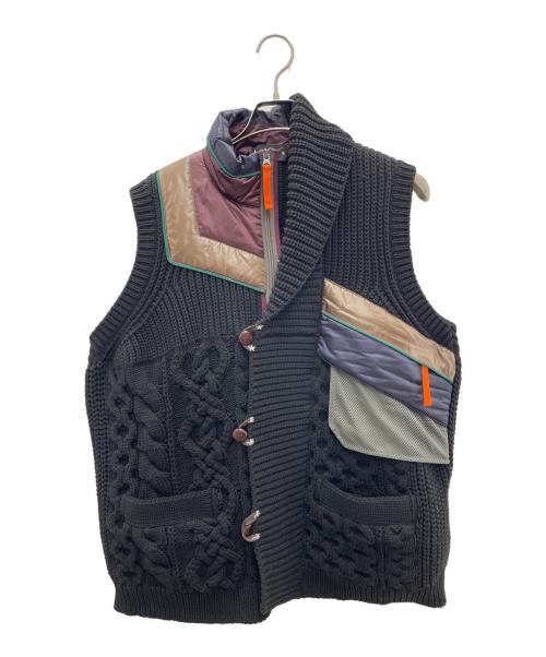 KOLOR（カラー）KOLOR (カラー) ニットベスト ブラック サイズ:5の古着・服飾アイテム