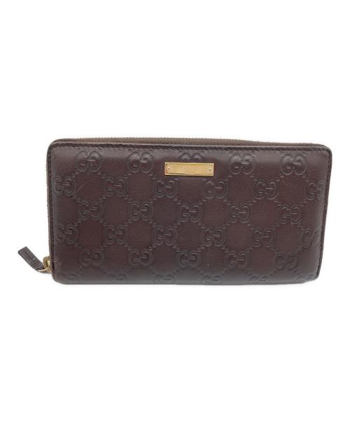 GUCCI（グッチ）GUCCI (グッチ) 長財布 ブラウンの古着・服飾アイテム