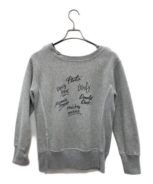 Champion REVERSE WEAVE（チャンピオン リバース ウィーブ）Champion REVERSE WEAVE (チャンピオン リバース ウィーブ) Disney (ディズニー) クルーネックスウェット ライトグレー サイズ:Sの古着・服飾アイテム