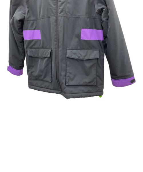 adidas（アディダス）adidas (アディダス) 中綿ジャケット ブラック×パープルの古着・服飾アイテム