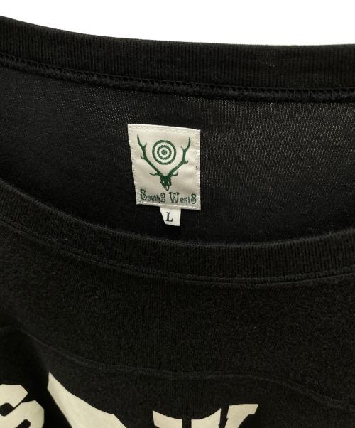 South2 West8（サウスツー ウエストエイト）South2 West8 (サウスツー ウエストエイト) プリントカットソー ブラック サイズ:Ｌの古着・服飾アイテム