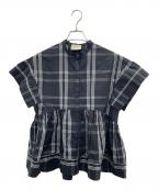 UNITED ARROWS TOKYOユナイテッドアローズトウキョウ）の古着「半袖ブラウス」｜ブラック×ホワイト