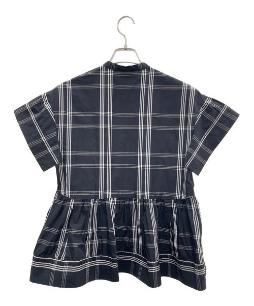 UNITED ARROWS TOKYO（ユナイテッドアローズトウキョウ）UNITED ARROWS TOKYO (ユナイテッドアローズトウキョウ) 半袖ブラウス ブラック×ホワイト サイズ:-の古着・服飾アイテム