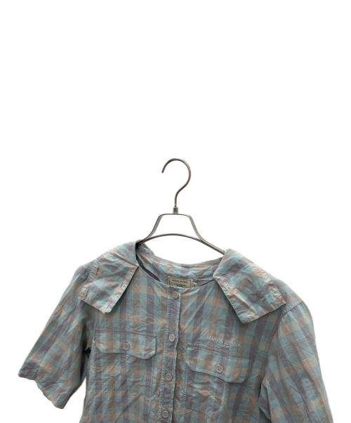 maison kitsune（メゾンキツネ）maison kitsune (メゾンキツネ) 半袖シャツ ブルー サイズ:36の古着・服飾アイテム