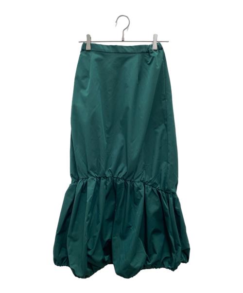 HeRIN.CYE（ヘリンドットサイ）HeRIN.CYE (ヘリンドットサイ) ボリュームスカート グリーン サイズ:Freeの古着・服飾アイテム