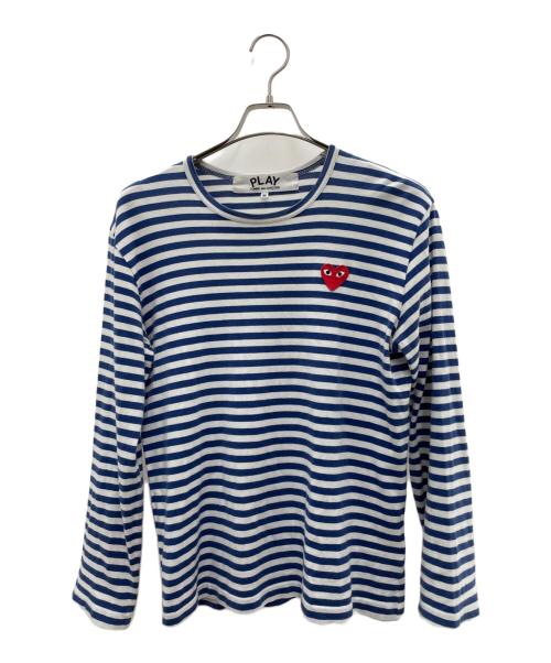 COMME des GARCONS（コムデギャルソン）COMME des GARCONS (コムデギャルソン) ボーダーTシャツ ホワイト×ブルー サイズ:Mの古着・服飾アイテム