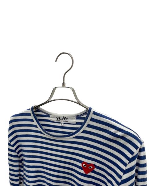 COMME des GARCONS（コムデギャルソン）COMME des GARCONS (コムデギャルソン) ボーダーTシャツ ホワイト×ブルー サイズ:Mの古着・服飾アイテム