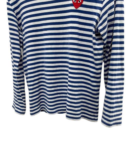 COMME des GARCONS（コムデギャルソン）COMME des GARCONS (コムデギャルソン) ボーダーTシャツ ホワイト×ブルー サイズ:Mの古着・服飾アイテム