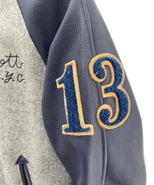 Schott（ショット）Schott (ショット) スタジャン グレー×ネイビー サイズ:Sの古着・服飾アイテム